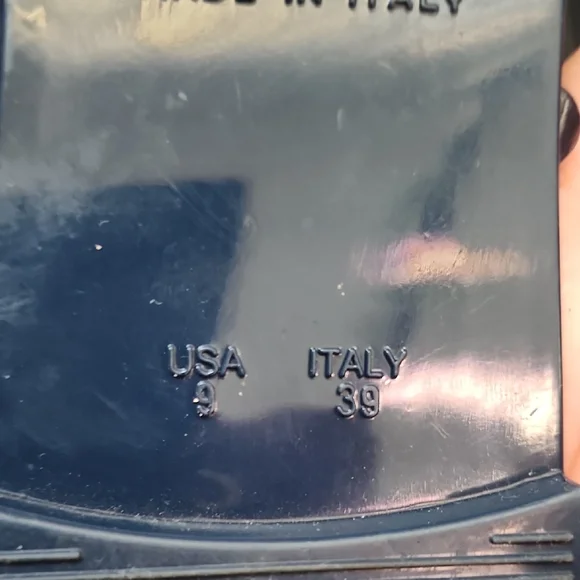 Carmen Sol Blue Studded Jelly Sandals Toe Ring Slides Women’s - Picture 7 of 7